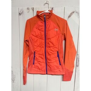 The North Face Womens Agave Mash-Up Jacket Small Orange Hybrid Thumbholes EUC